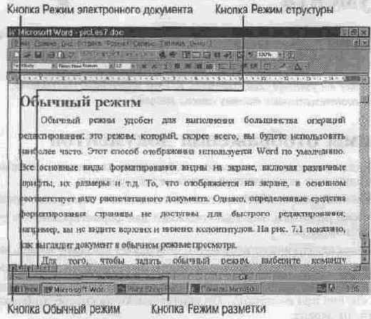 Режимы отображения документов